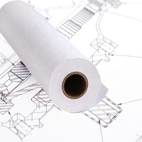 Rollos de Papel para Plotter de Gran Tamaño, 36 Pulgadas x 150 Pies, Rollo de Papel Bond para CAD con Embalaje Individual