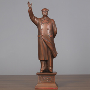 Statue de Mao Zedong agitant la main en laiton, sculpture artisanale, décoration de bureau et de maison, cadeau - Product Image 1
