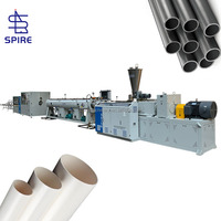 Machine d'extrusion de tuyau en PVC plastique à haute productivité pour boîte de vitesses de moteur à double vis entièrement automatique en gros d'usine