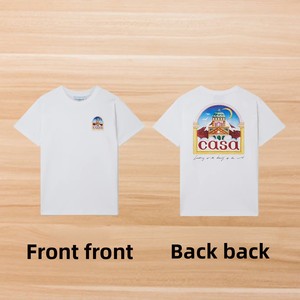 Camiseta de manga corta estilo americano, de moda, de nicho, holgada, con estampado puro, para comercio exterior. - Product Image 6