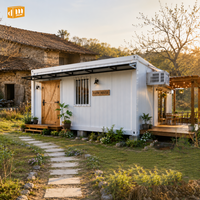 Maison modulaire préfabriquée de luxe durable de 20 pieds, maison-conteneur détachable pour petit espace de vie avec salle de bain et toilettes