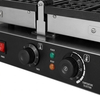 Gaufrier électrique multifonctionnel commercial Fuqi en acier inoxydable, haute efficacité, nettoyage facile, machine à gaufres carrées à bulles