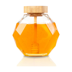 Tùy Chỉnh 200Ml Mật Ong Jar Mứt Dưa Thực Phẩm Thủy Tinh Mật Ong Jar Bao Bì Với Nắp Đậy Trong Số Lượng Lớn - Product Image 2