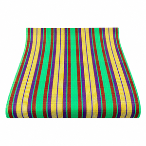 Tissu tissé rayé en nylon recyclé, textile durable multicolore pour sacs, équipements de plein air, vêtements et accessoires - Product Image 1