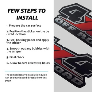 Adesivi Impermeabili per <span class=keywords><strong>Auto</strong></span> 4X4 <span class=keywords><strong>Fuoristrada</strong></span>, Decorazioni in Vinile per Veicoli, Camion e Pickup - Product Image 6