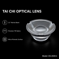 OSYS-Optics Tai-chi Soft Light PC LED Lens 15 Derajat FWHM Lampu Downlight Komersial Optik Pencuci Dinding Samping Lembut dengan Sorot Depan Jernih