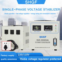 Stabilisateur de tension automatique numérique sans contact 3000W 5000W AC 110V 200V 230V en cuivre avec affichage numérique pour usage domestique intelligent