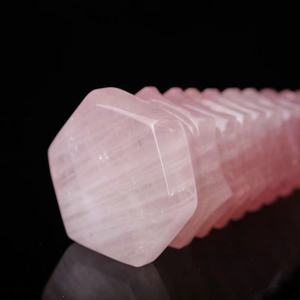 Torre Wenchang de Cristal Rosa Natural, Decoraciones Talladas para el 7º, 9º y 13º Piso, Piedra Natural Pulida para Oficina, Estudio o Sala de Estar - Product Image 4