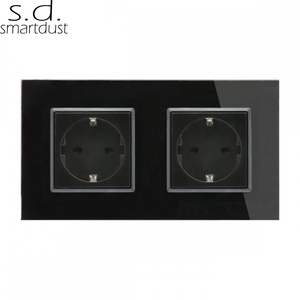 Kính Cường Lực Đôi Châu Âu Smartdust Euro 220V 15 Amp Phích Cắm Đa Năng EU 4 Pin Ổ Cắm Tường Đôi - Product Image 2