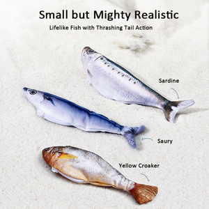 Auto rimbalzo pesce gatto Teaser USB ricaricabile resistente Croaker Design CE certificata Pet giocattoli di movimento interattivo per Multi-gatto - Product Image 2