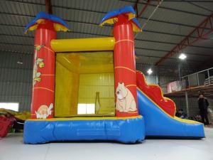 Château gonflable avec toboggan pour enfants, en promotion, idéal pour la location commerciale lors de fêtes - Product Image 3