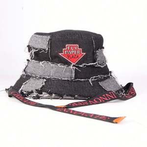 Chapeau Bob Unisexe en Jean Denim à Large Bord de Haute Qualité, Personnalisé, Bleu Vieilli, Style Vintage, pour la Pêche et la Protection Solaire, pour Adultes, Vente en Gros - Product Image 6