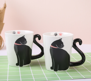 Tazas de café, té y leche con diseño 3D de gato decorativo, tamaño y forma, se pueden personalizar - Product Image 1