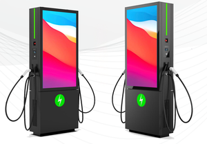 Chargeur EV AC 22kW 44kW avec écran publicitaire de 55 pouces, <span class=keywords><strong>station</strong></span> de recharge commerciale OCPP pour supermarchés et hôtels - Product Image 2