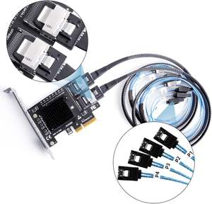 PCI-E X4 X8 X16 ~ 8 포트 <span class=keywords><strong>SATA</strong></span> 3.0 SFF8087 확장 카드 (SFF-8087 미니 SAS 인터페이스 컨트롤러 어댑터 ASM1166 칩 포함) - Product Image 2