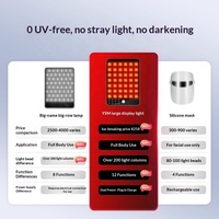 Appareil de beauté portable multifonctionnel pour le corps entier et le visage, élimination de l'acné, blanchiment, 7 photons, rajeunissement de la peau, rouge et bleu, en ABS, pour usage domestique