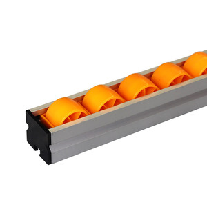 Ruedas de plástico de riel de flujo industrial de riel de rodillos para sistema de estante deslizante - Product Image 4