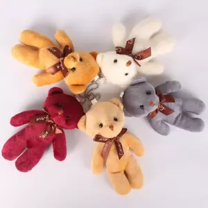 Petit ours en peluche jouets en peluche 6 couleurs-porte-clés poupée cadeaux de décoration de fête de mariage