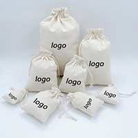 Pochette de rangement cosmétique en toile de coton recyclé écologique avec impression de logo personnalisé, sac anti-poussière avec cordon de serrage, petit cadeau, bijoux