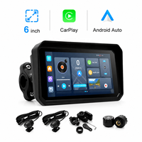 Navigation Moto Android 14, Écran 6 Pouces, 4G SIM, 4G+64G, Double Caméra DVR, Enregistrement en Boucle, pour Affichage Sans Fil Moto CarPlay