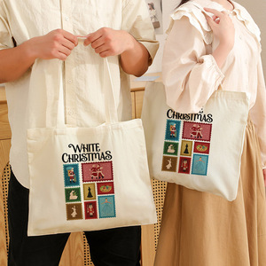 Borsa Tote in Tela Resistente con Motivo 'Non Esistono Mai State Così Devote tra Sorelle' Vintage Personalizzata Riutilizzabile da Donna per lo Shopping - Product Image 1