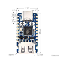 Mini Placa de Desarrollo RP2350-USB-A para Raspberry Pi RP2350A con Arquitectura Heterogénea de Doble Núcleo y Puerto USB Tipo-C