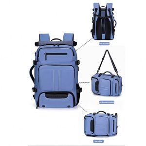 Mochila de Negocios de Tela Oxford Ligera e Impermeable de Nueva Moda para Hombre y Mujer con Compartimento Independiente para Zapatos con Cierre para Actividades al Aire Libre - Product Image 4
