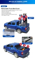 Couverture de benne rétractable en aluminium, étanche et verrouillable pour Hilux Revo Ranger Dmax Navara NP300 Triton Tacoma
