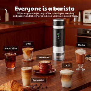 Cafetera Portátil de Viaje con Batería Desmontable, Taza de Espresso de 80 ml, Calentamiento Rápido, Uso en Exteriores - Product Image 6