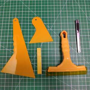 Outils de pose de film pour vitres de voiture New Vision TM-501, raclette et spatule avec caoutchouc et plastique pour autocollants de voiture - Product Image 4