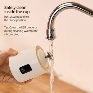 Mini mixeur portable 60W 18000RPM 12 lames rechargeable par USB pour smoothies, jus de fruits, <span class=keywords><strong>cuisine</strong></span> et voyage - Product Image 4