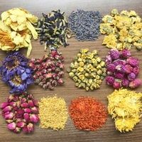 4000 Bunga Teh Kering Alami Campuran Lavender Melati Mawar Teratai Biru, Teh Daun Lepas, Bahan Baku untuk Sabun, Lilin, dan Resin Mandi