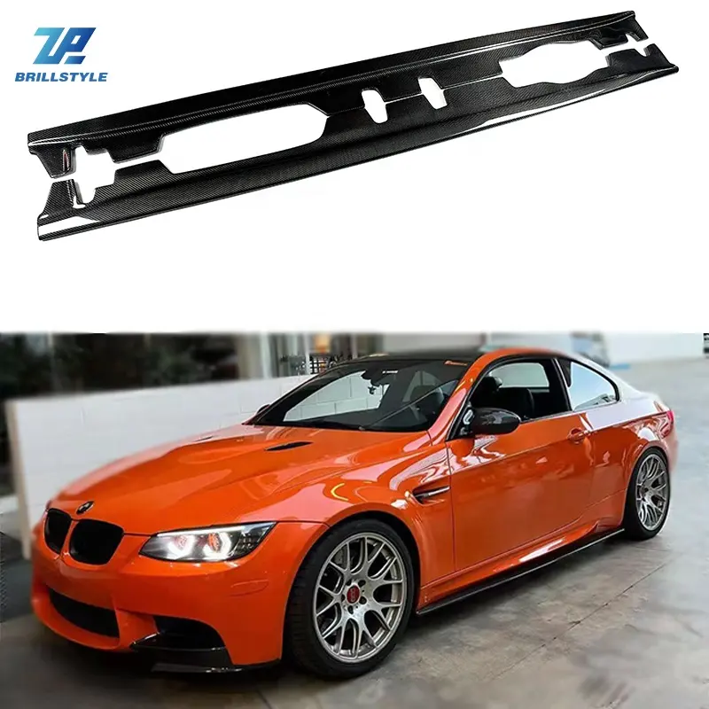 E Stijl Carbon Fiber Side Rokken Bumper Lip Voor 3 Serie E90 E92 E93 M3 2008-2013