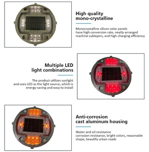 Pembatas Jalan Tenaga Surya Bawah Tanah Langsung dari Pabrik, Lampu Strobo Sinyal Malam Hari, Lampu Berkedip, Pembatas Jalan dari Aluminium Cor - Product Image 5