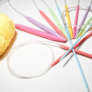 Aiguilles à tricoter circulaires <span class=keywords><strong>12</strong></span> pièces multicolores en plastique, outils pour le tricot manuel et le bricolage - Product Image 2