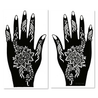 Pochoirs de tatouage au henné temporaire sexy pour le corps, style indien, autocollants en papier au henné de style indien, personnalisés