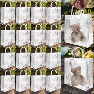 Bolsas de Regalo Transparentes de PVC al por Mayor con Asa, Reutilizables, Impermeables, para Fiestas, Bodas, Cumpleaños - Product Image 2