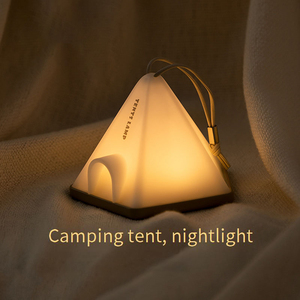 Lampe de nuit pour tente, lumière d'ambiance rechargeable pour chambre à coucher, gradation à 6 vitesses, lampe de chevet simple, lampe d'ambiance portable avec cordon pour camping en extérieur - Product Image 4