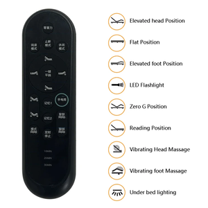 Lit intelligent électrique réglable avec télécommande sans fil, taille king, meubles d'intérieur automatiques intelligents - Product Image 3