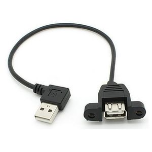 สายต่อขยาย USB2.0 ชายกับหญิง พร้อมหัวต่อแบบมุมฉาก อะแดปเตอร์ถ่ายโอนข้อมูล สำหรับอุปกรณ์ต่อพ่วงคอมพิวเตอร์ - Product Image 1