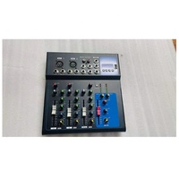 F seri 10 DSP konsol Mixer Audio MP3, Meja suara USB dengan tampilan LED dan lampu klip