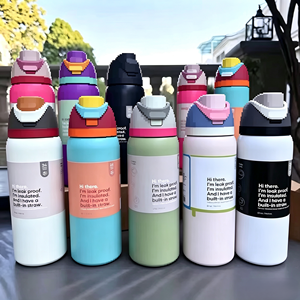 Botella de Agua OWoLA FreeSip con Tapa de Doble Boquilla, Libre de BPA, a Prueba de Fugas, 24 o 32 oz, Compatible con Portavasos de Auto, Estilo Color Caramelo, Acero Inoxidable - Product Image 3