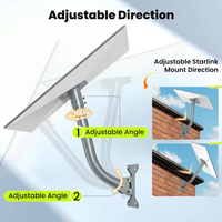 Kit de fixation murale et de toit Starlink Gen 3 V3 avec bras coudé, robuste, antirouille, réglable, résistant aux intempéries, accessoires de base pour extérieur