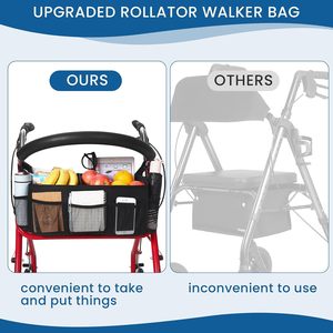 Organisateur de rangement latéral pour déambulateurs, fauteuils roulants électriques, trottinettes à roulettes - Sac de transport pour fauteuil roulant avec pochette pour accoudoir - Product Image 6