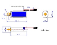 Serrure solénoïde électromagnétique push-pull DC12V 2A, course 5mm, performance stable, pour distributeur automatique