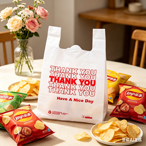 Eco Friendly Durable Disposable Plastic Vest <b>Bags</b> Safe HDPE T-Shirt <b>Bags</b> Hand Length Handle for Food <b>Packaging</b> Grocery Household - Product Image 1