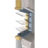 Fenêtre à persiennes horizontales automatiques modernes en aluminium, persiennes en verre, cadre en acier inoxydable, lame de protection contre les insectes pour salle de bain