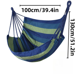 Fauteuil <span class=keywords><strong>suspendu</strong></span> d'extérieur durable, léger et portable, en toile de coton fine tissée, <span class=keywords><strong>hamac</strong></span> en toile et corde pour le camping et la randonnée - Product Image 3