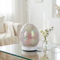 Diffuseur d'huiles essentielles électrique en verre mosaïque personnalisé avec 7 LED interchangeables et fonction minuterie