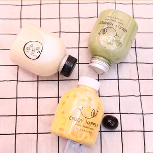 Wholesale 400ml Transparent PET <b>Plastic</b> Screw <b>Cap</b> Beverage Bottle for Mineral Water Juice Milk Tea - Product Image 4